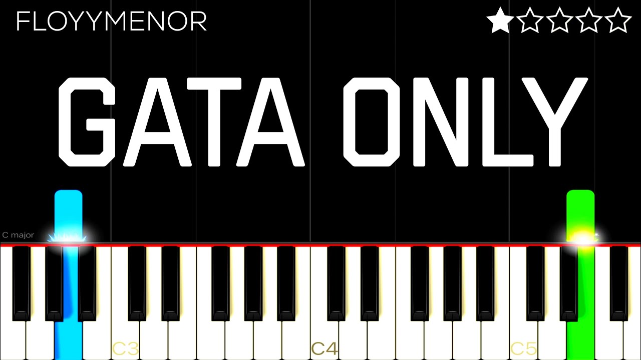 FloyyMenor, Cris MJ - Gata Only | EASY Piano Tutorial