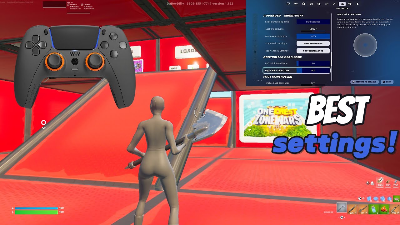 Fortnite 3v3v3v3 Go Goated Zone Wars🎮Gameplay + BEST Controller Settings For Fortnite!