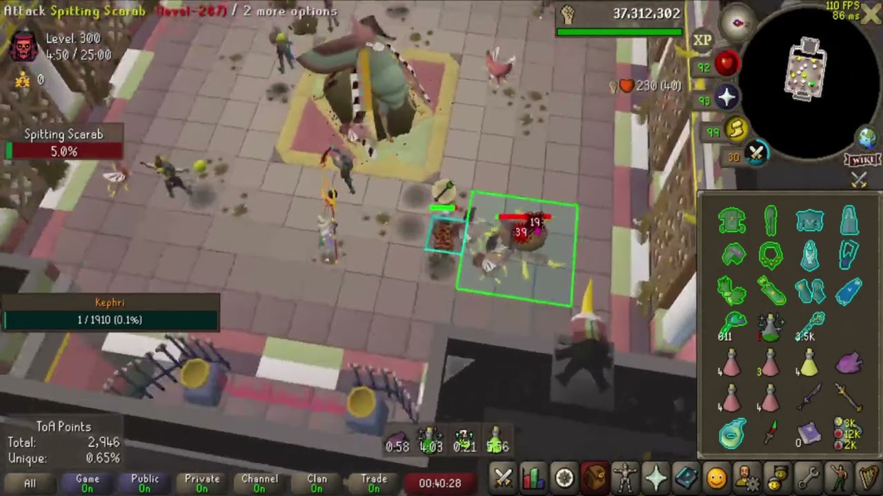 TOA 300 EXPERT SPEED RUN 18MIN COMBAT ACHIEVEMENT [KEPHRI] 8 MAN SCALE #osrs #runescape #oldschool