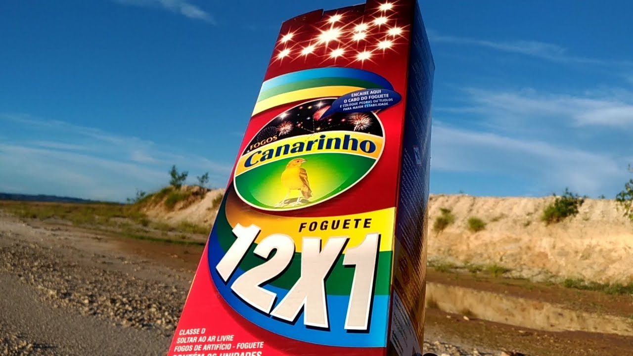 Foguete 12x1 Fogos Canarinho | Piro Santos