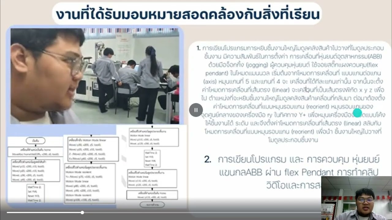 การอธิบายการฝึกงาน ระบบ ทวิภาคี 1 ปี ที่บริษัท GCME และ วิทยาลัยเทคนิคระยอง