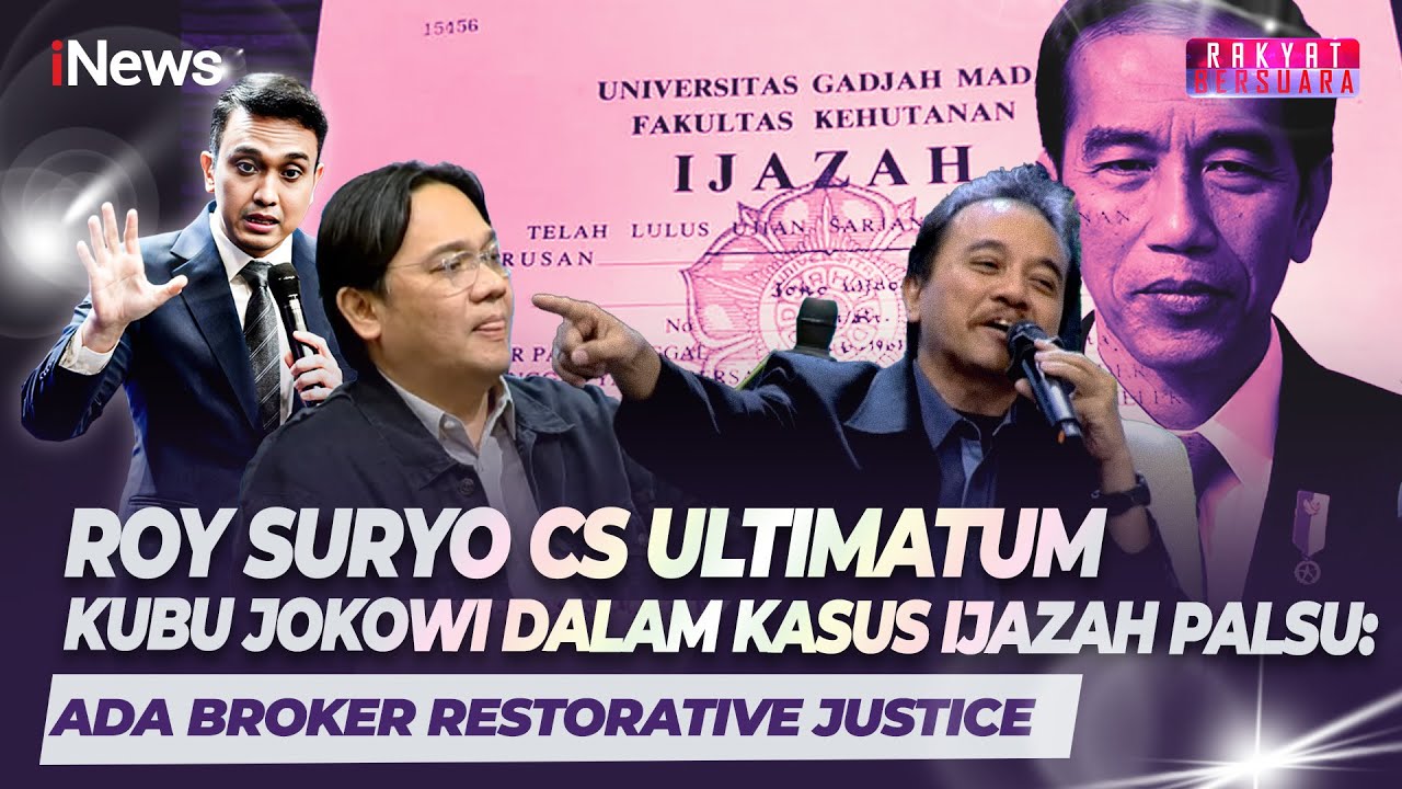 Roy Suryo Cs Ultimatum Kubu Jokowi dalam Kasus Ijazah Palsu: Ada Broker RJ