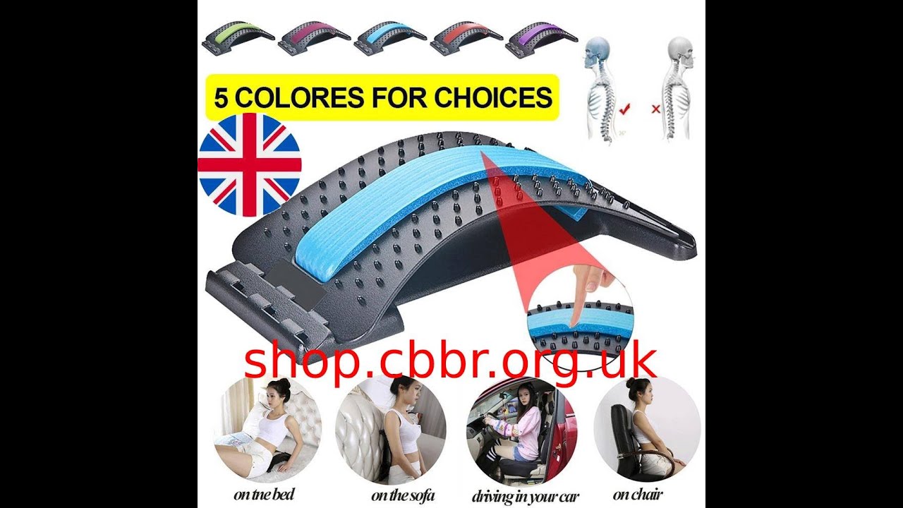 Back Stretch Equipment Massager Magic Stretcher Fitness Lumbar Support Relaxation Spine Pain Relief