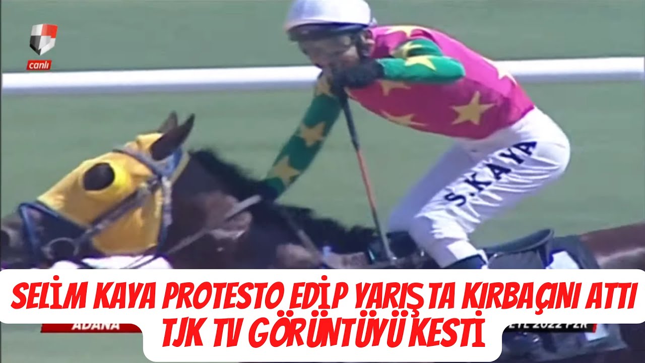 Selim Kaya Yarışta Kırbacını Attı! TJK TV G&ouml;r&uuml;nt&uuml;y&uuml; Kesti! | 11.09.2022 ADANA HİPODROMU