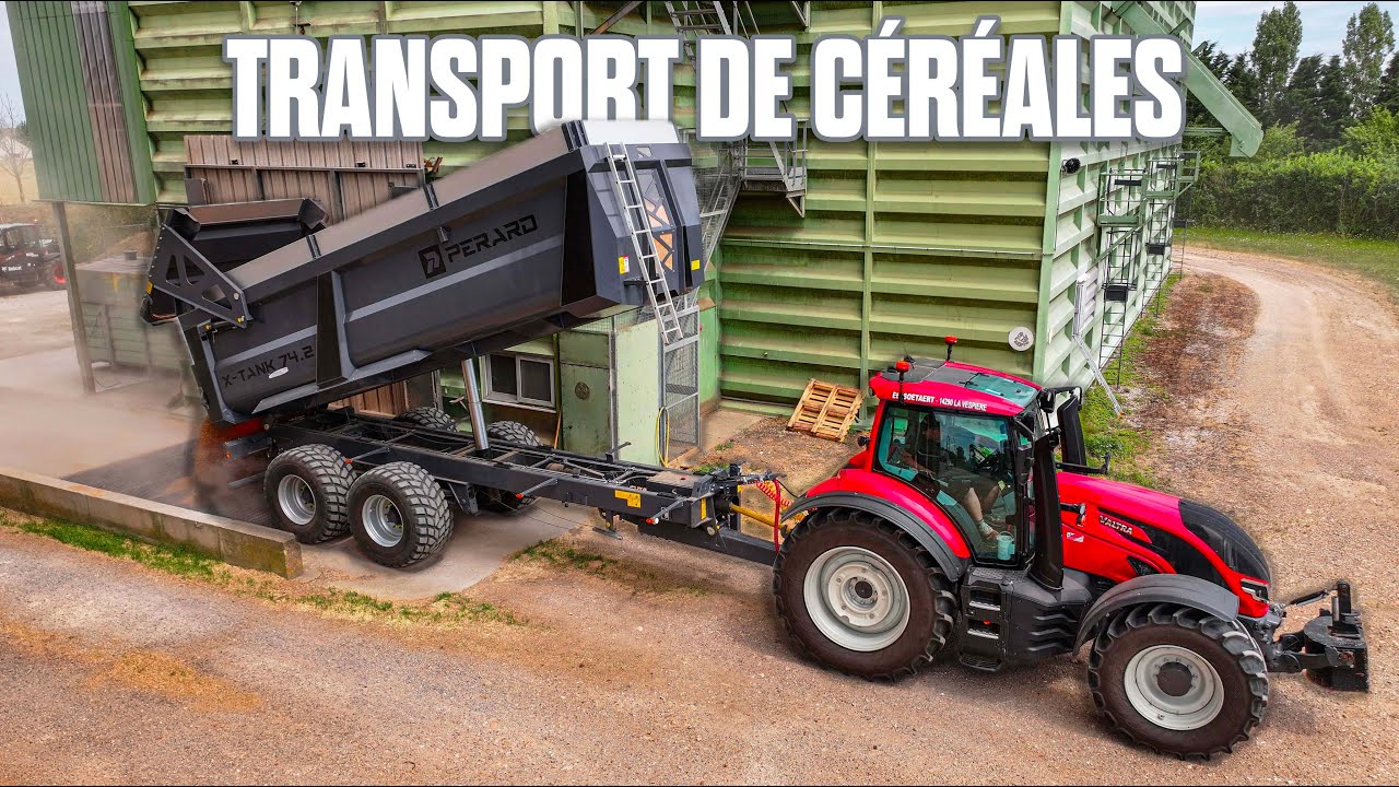 🤠 MOISSON 2024 : du champs à la coop avec la benne PERARD 2 essieux : TRANSPORT de CÉRÉALES !