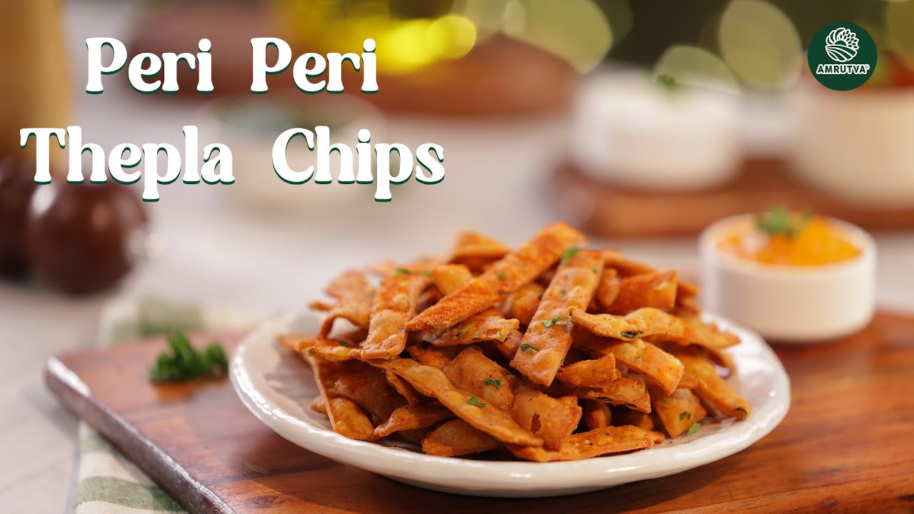 Easy Peri Peri Thepla Chips Recipe. (ईज़ी पेरी पेरी थेपला चिप्स रेसिपी)