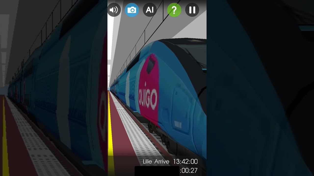 Départ d'un Ouigo - Gare de Marne La Vallée - Fan de Transports