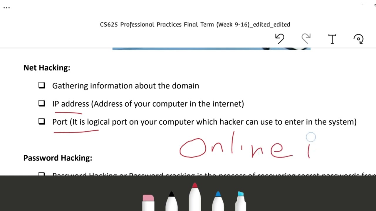 Week 12 | Hacking | Professional Practice | CS625