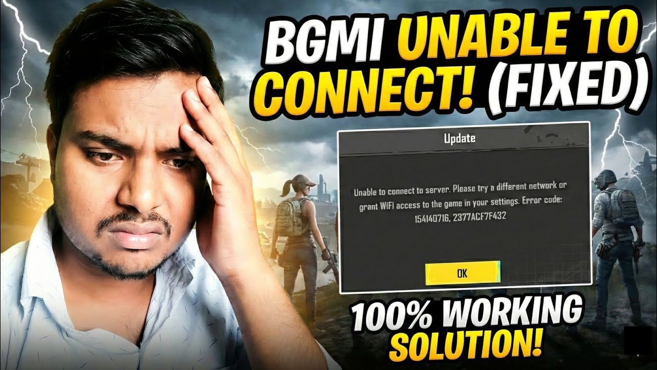 BGMI Unable To Connect To Server Please Try A Different Network | BGMI Login Problem Today 