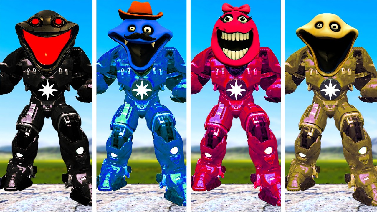 WHAT IF MECHATITAN HUNGRY RAINBOW WORM FAMILY WHO IS STRONGER In Garry's Mod