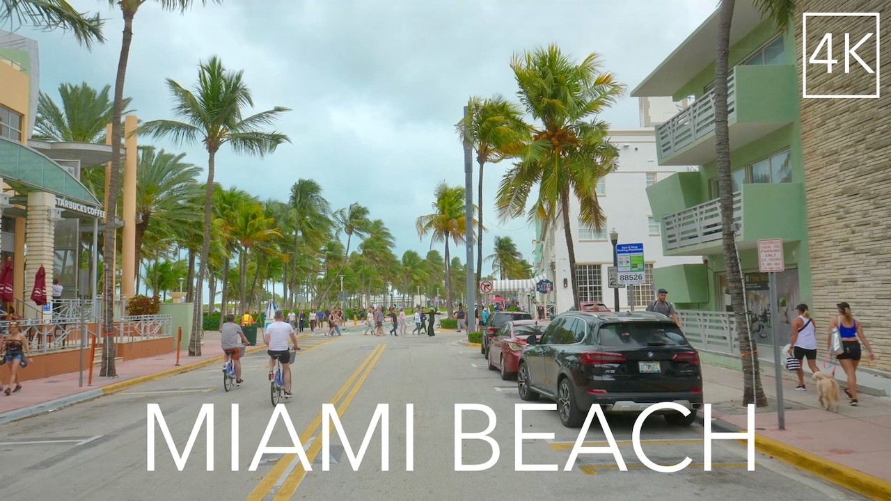 Miami Beach Florida City Drive 4K - Art Deco Driving Tour