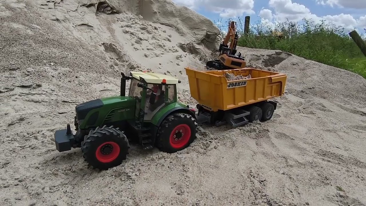 RC Bruder Tractor Fendt 936 und Huina Bagger auf der Baustelle, Funktionsmodellbau
