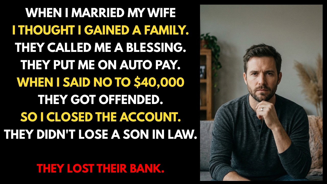 My Wife’s Family Treated Me Like Their Bank… Until I Closed the Account