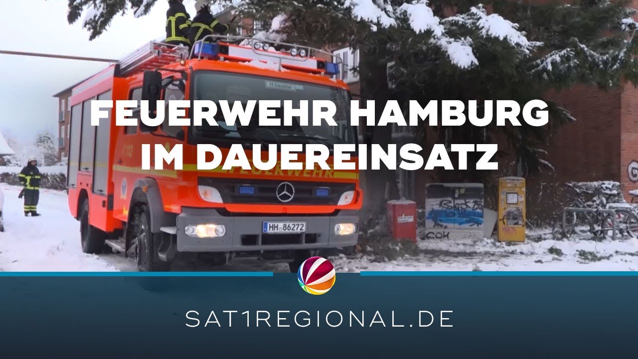 Schnee in Hamburg: Feuerwehr und Winterdienst im Dauereinsatz