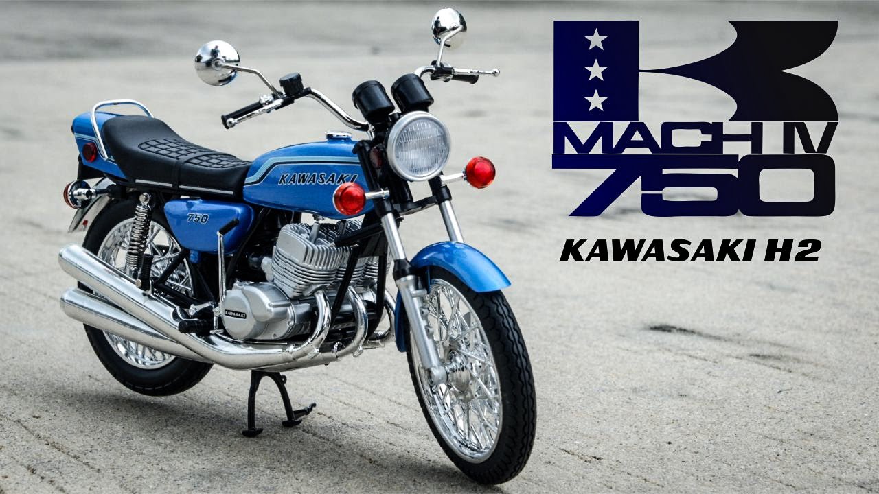 Kawasaki 750SS Mach IV H2 Europe Specs 1972 [Aoshima Kengfai 1/12 Scale] Diecast Unboxing & Review