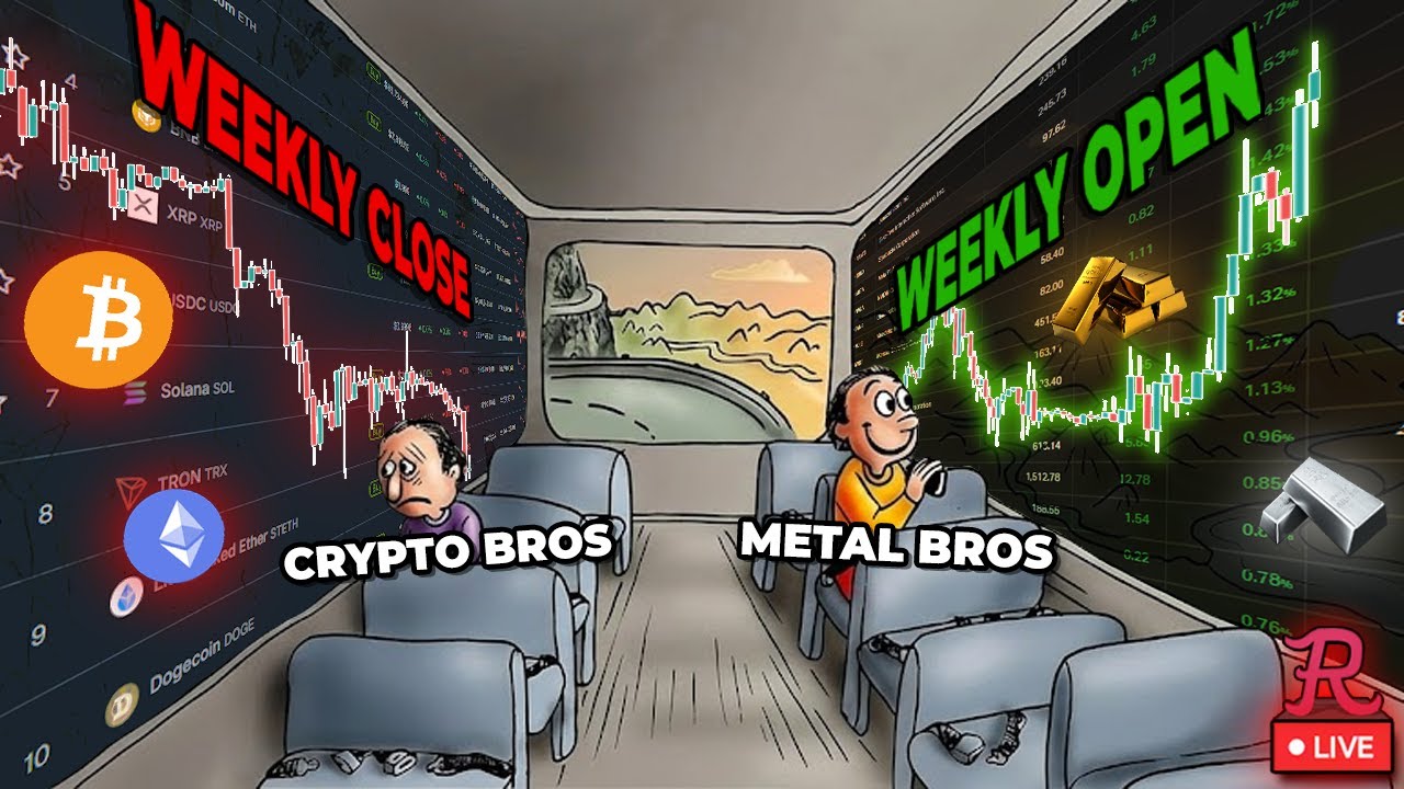 SILVER LIVE : BTC SELL OFF, CRYPTO REKT, GOLD ATH!! WEEKLY CLOSE