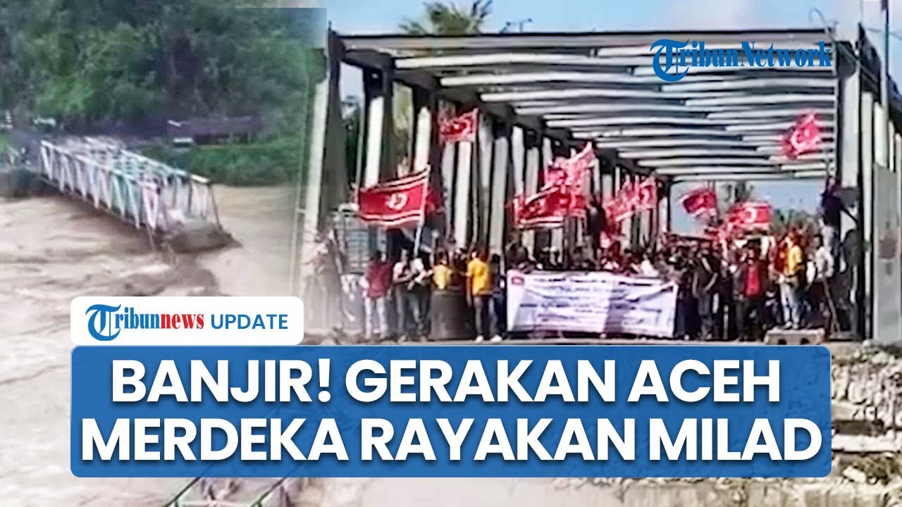 Heboh Video Warga Rayakan Milad Gerakan Aceh Merdeka saat Banjir, Kibarkan Bendera Bulan Bintang