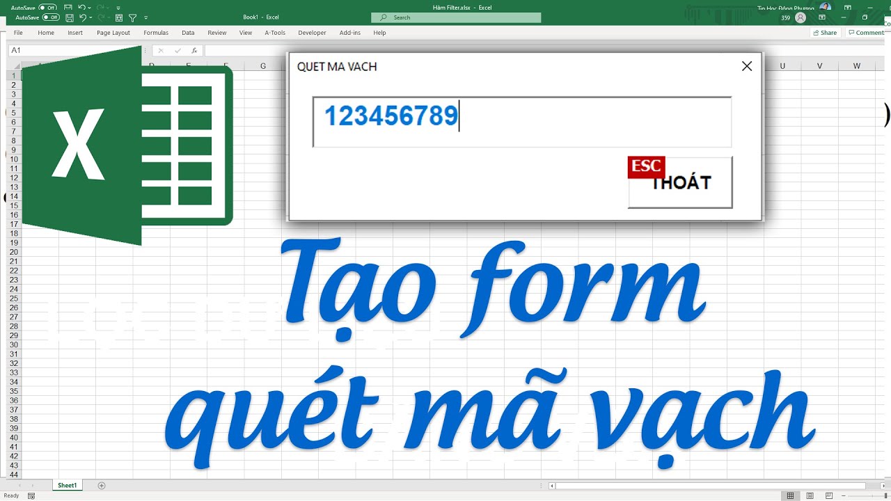 Tạo Form Quét Mã Vạch Bán Hàng Trong Excel (Userform VBA)