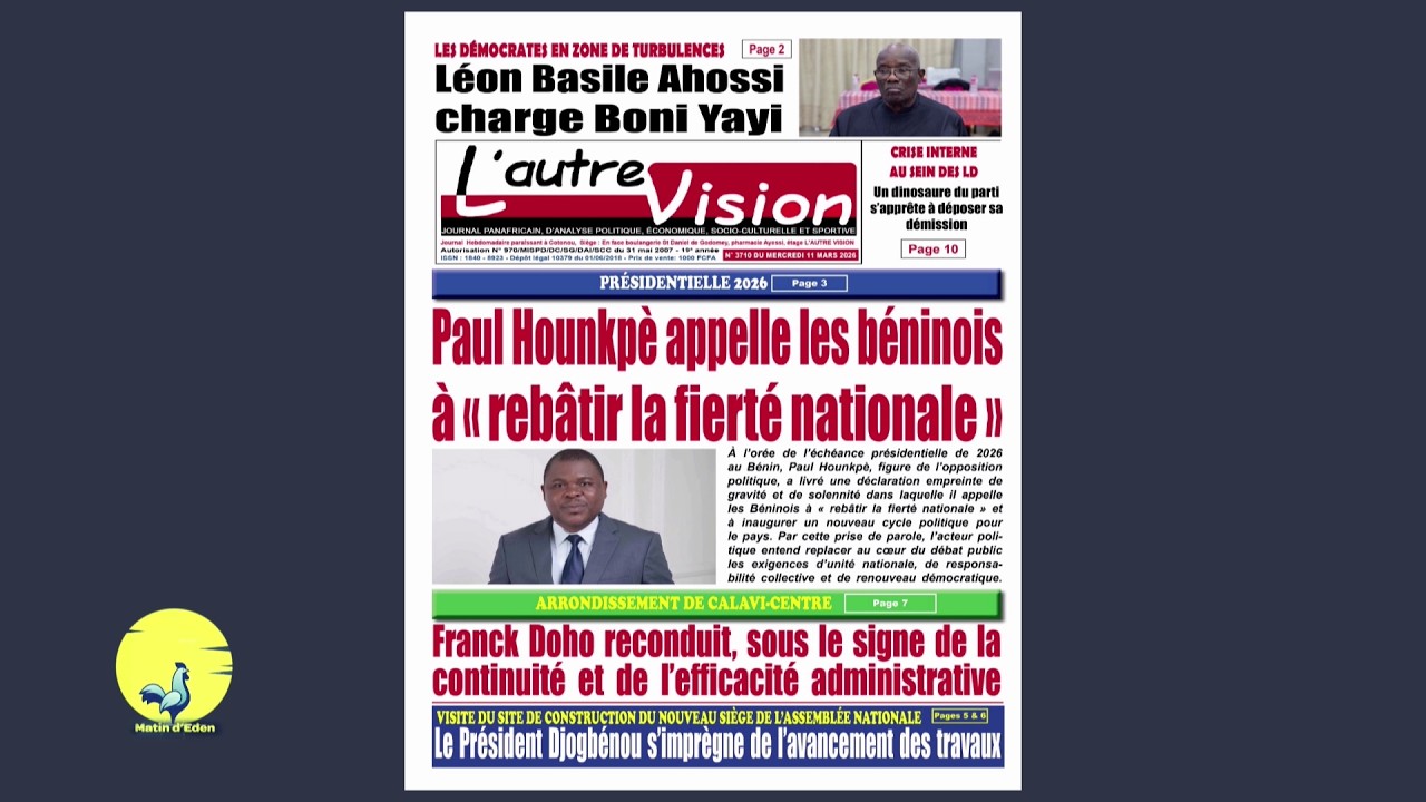 Analyse du 11 Mars 2026 sur Matin d'Eden