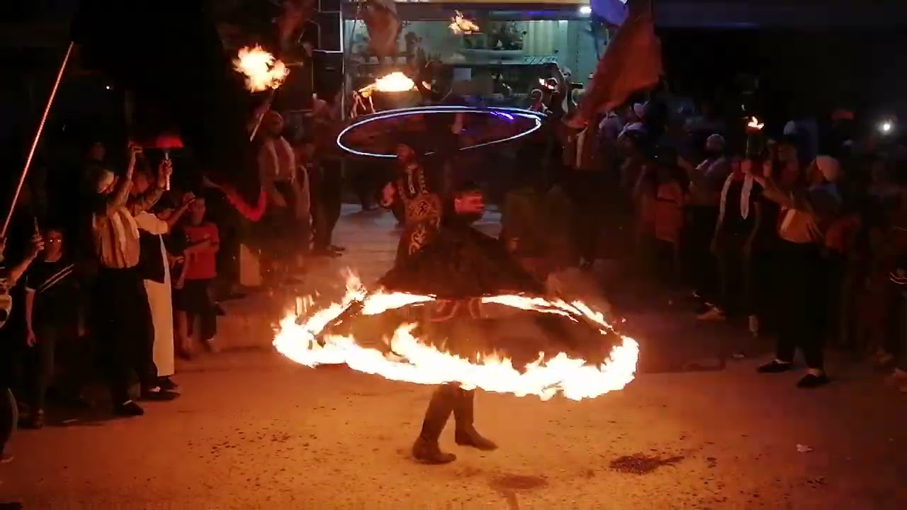 كرنفال أهالي معربا والزبداني بمناسبة افتتاح بوظة وكاتو امية في معربا فرقة اسود الصالحية 0939444862