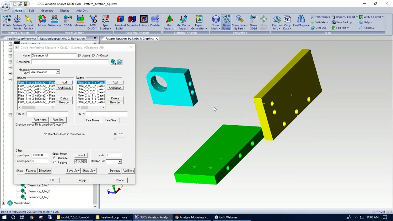 3DCS Tolerance Analysis - What is the Iteration Move? Create Incremental Movements for Analysis