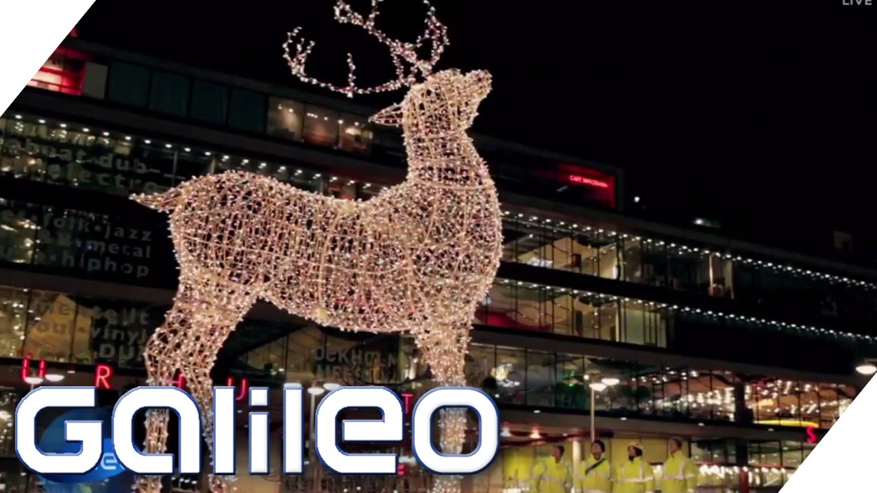 Weihnachtsbeleuchtung: Woher kommt die Riesen-Deko? | Galileo Lunch Break
