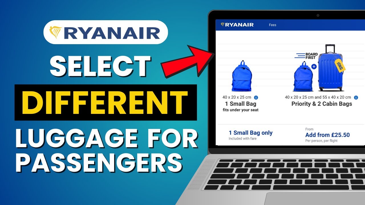 How to book different luggage for each passenger on Ryanair