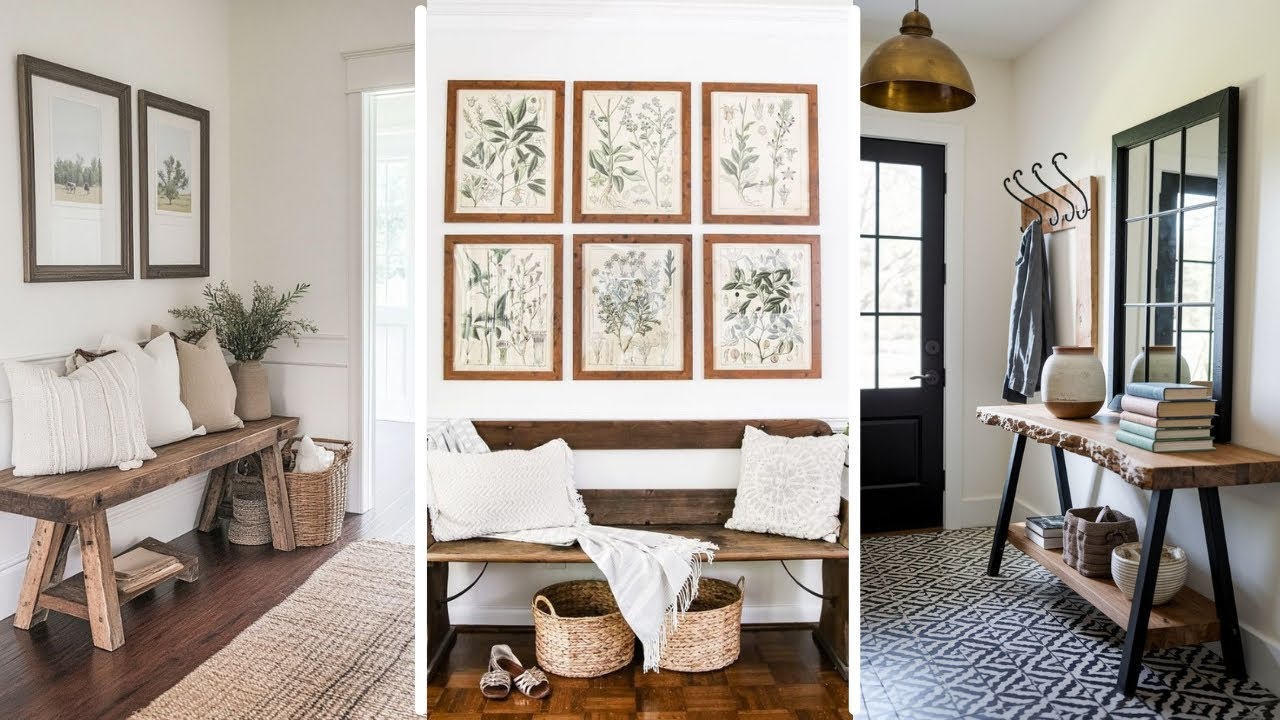 Modern Farmhouse Entryway Decor That Feels Warm and Welcoming