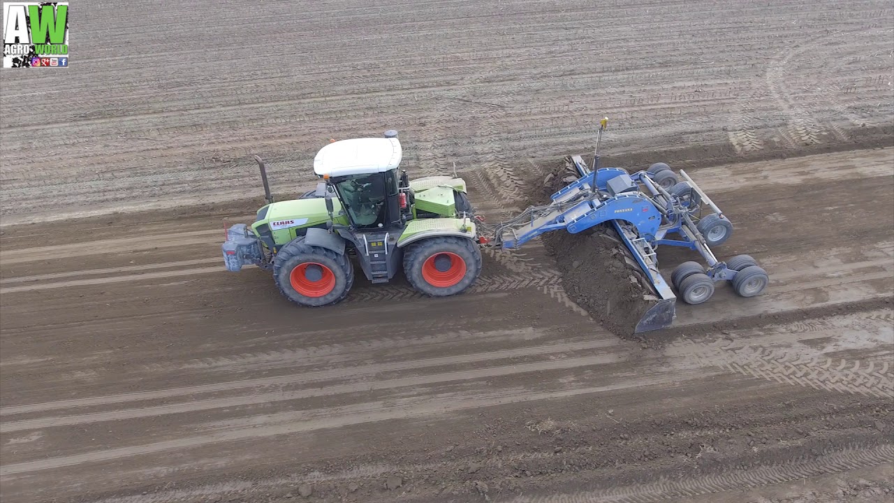 Claas Xerion 3800 Trac vc - John Deere 8200/Fontana leveller & scraper