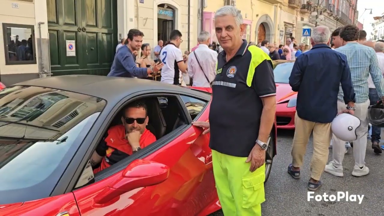 Frattamaggiore 17.09.2023, sfilata di auto Supercar, Ferrari, Lamborghini, Porche e Dallara.