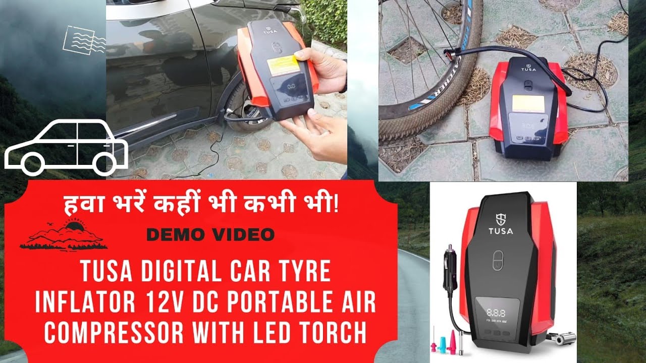 TUSA Digital Car Tyre Inflator I अब Car, Bike या Bicycle में हवा भरें कहीं भी, कभी भी I देखें कैसे🤩I