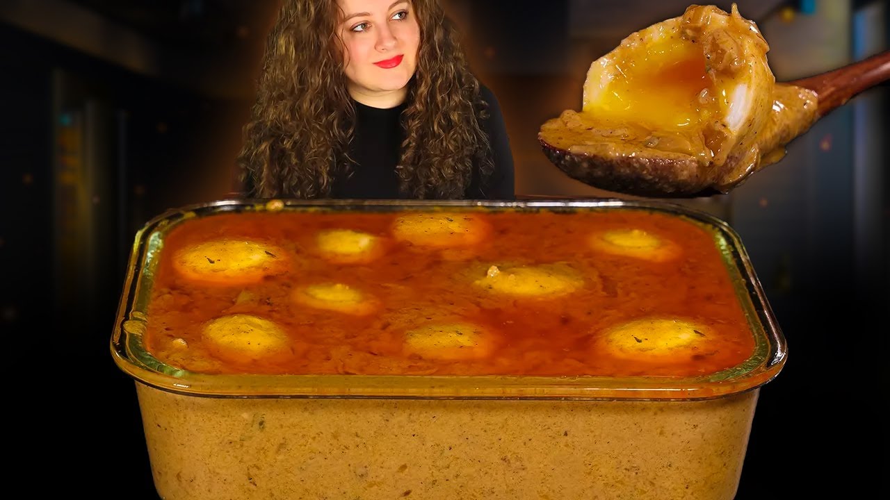 ASMR & Recipe | Soft Boiled Eggs in Creamy Garlic Sauce *طريقة طهي البيض المسلوق نص استواء