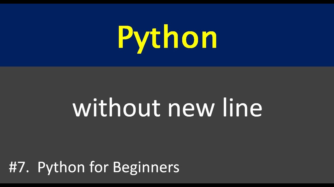 Python without new line | #Python_for_Beginners