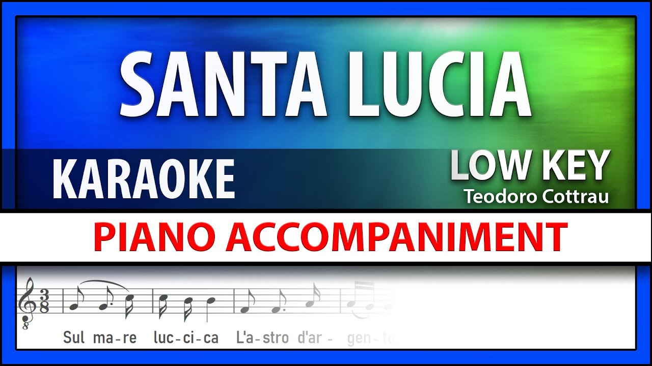 Santa Lucia Karaoke in C for Low voice
