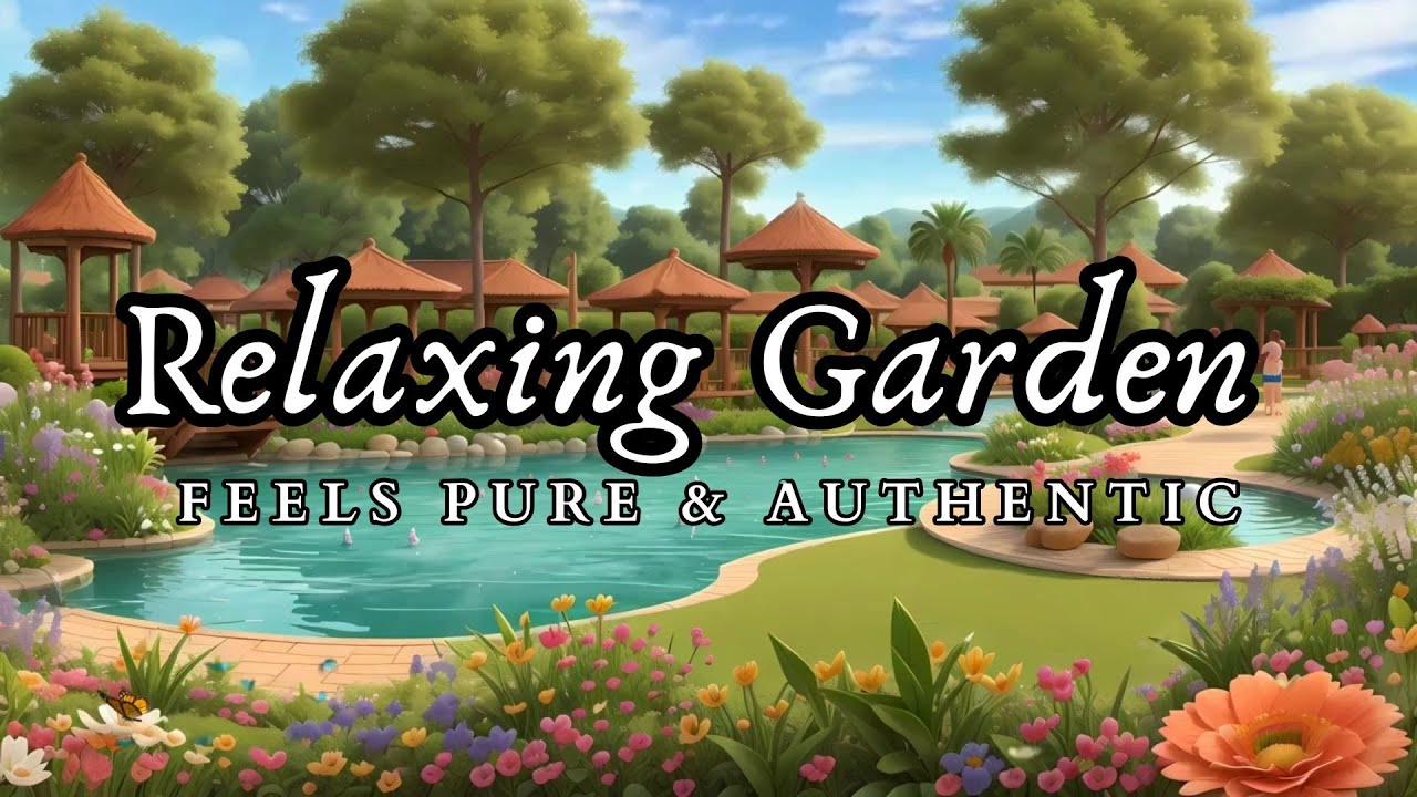 Deep Piano Loops 🎹 174 Octave Down | Relaxing Garden Ambience with Pool & Gazebo