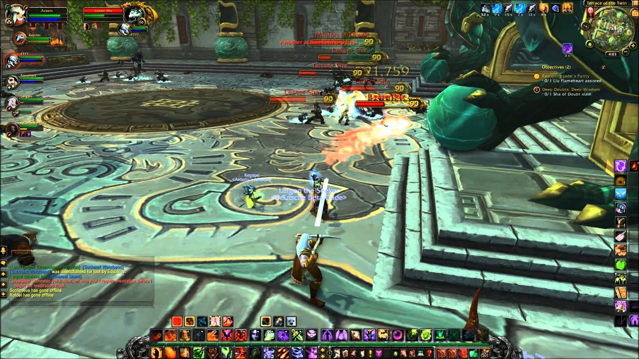 World of Warcraft Mists of Pandaria Temple of the Jade Serpent Lvl 90 Heroic Dungeon