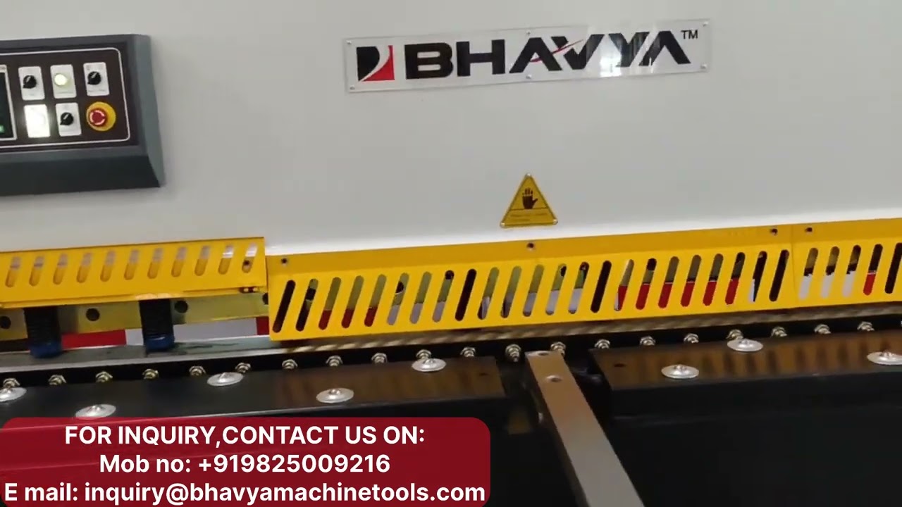 NC Hydraulic Shearing Machine size 3200mm width x 6mm Thickness