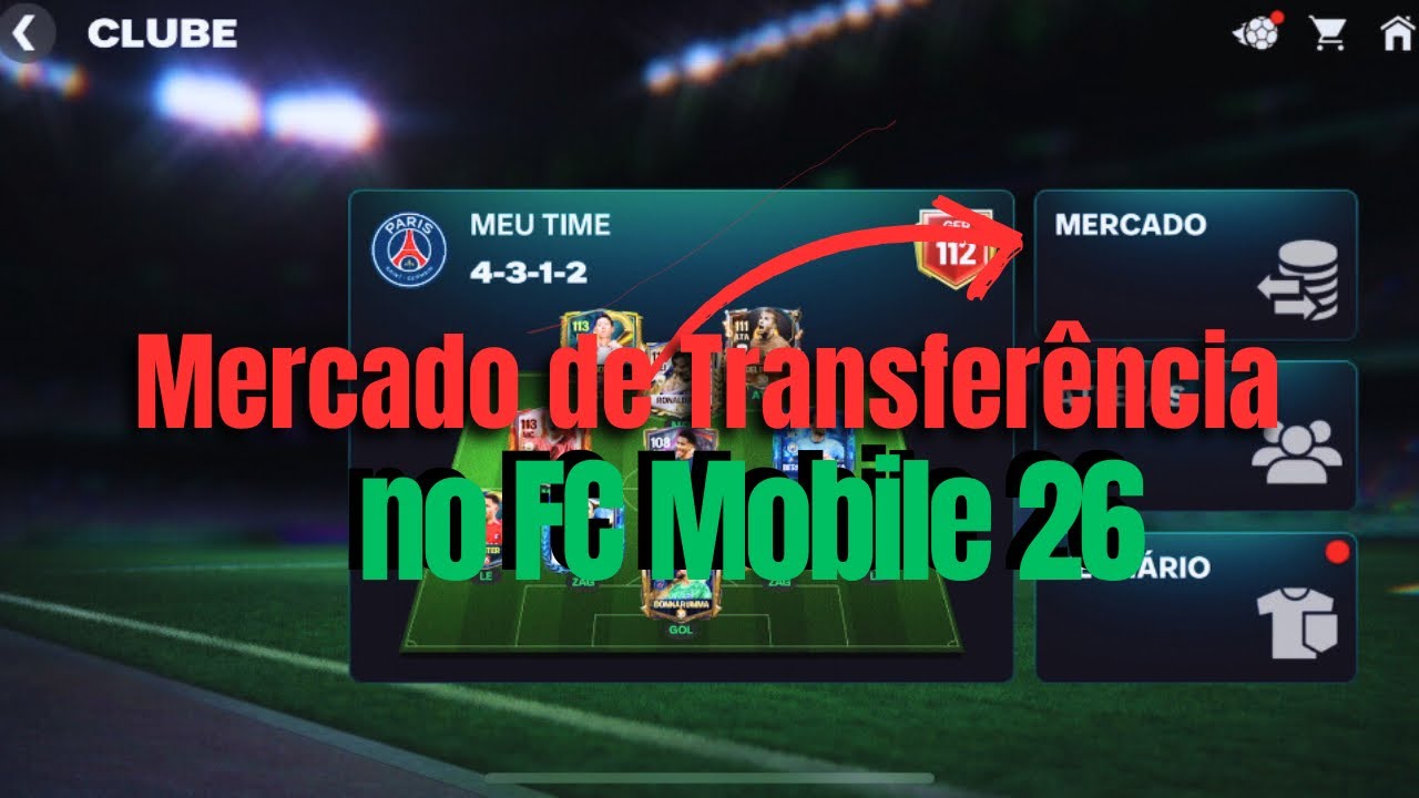 Onde encontra o Mercado de jogador no EA FC Mobile 26  