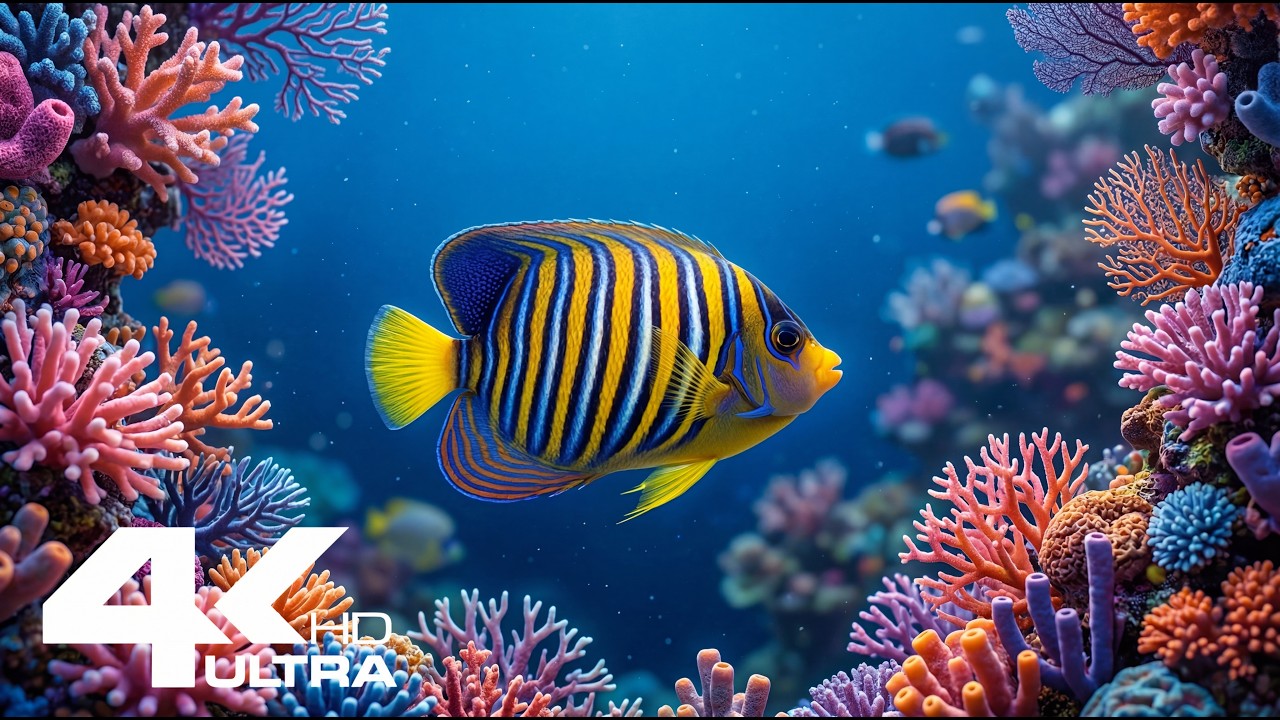 Relax with peaceful fish visuals and soft sleep piano music tonight 🐠🎹