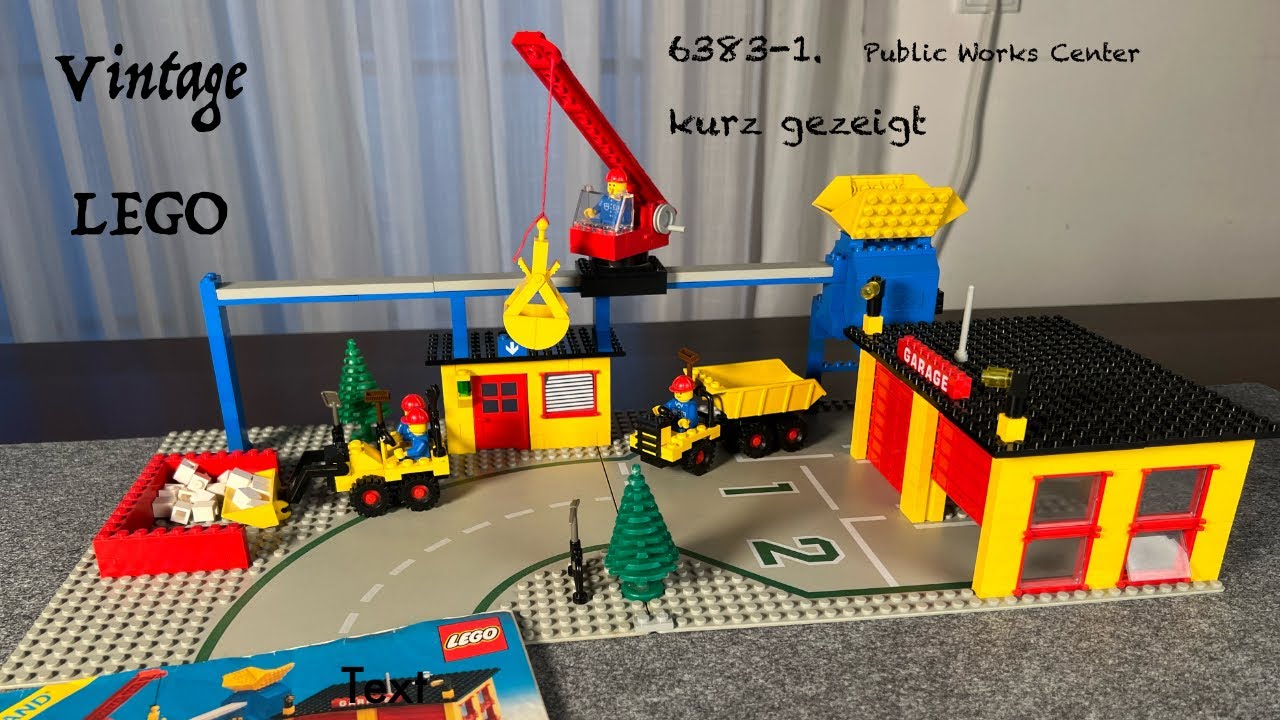 Vintage LEGO 6383 Public Works Center kurz gezeigt