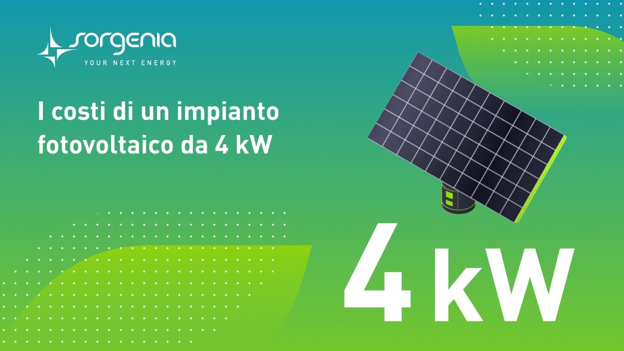 Quanto costa un impianto fotovoltaico da 4 kW?