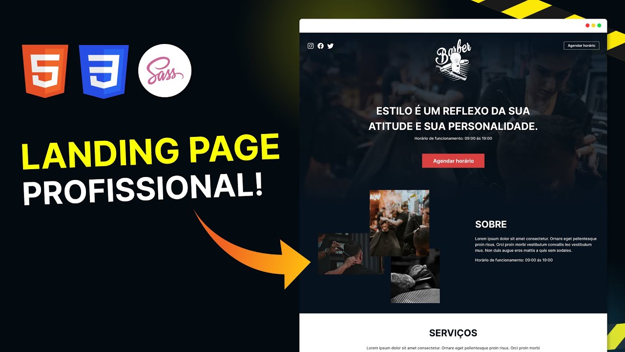 Criando landing page completa do ZERO - part 01 (HTML, CSS, SASS)