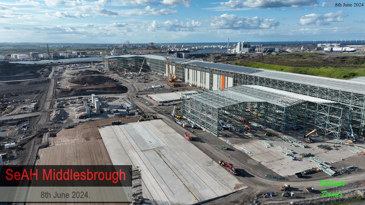 SeAH Wind Construction Middlesbrough. 8th June 2024. 4K.