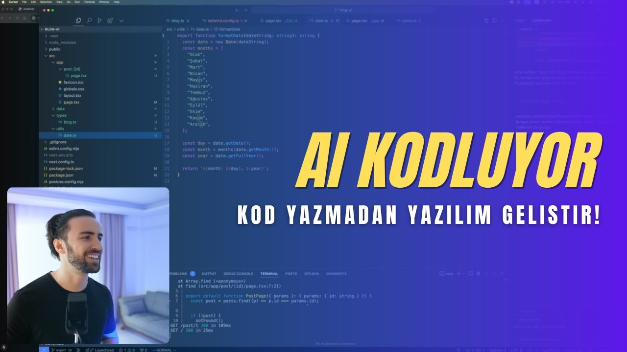 Bir satır kod yazmadan yazılım geliştir! (cursor örnek proje)