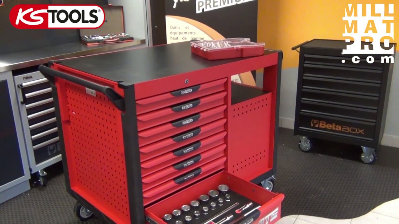 Servante outillage KS Tools composition sur mesure pour garage poids lourds