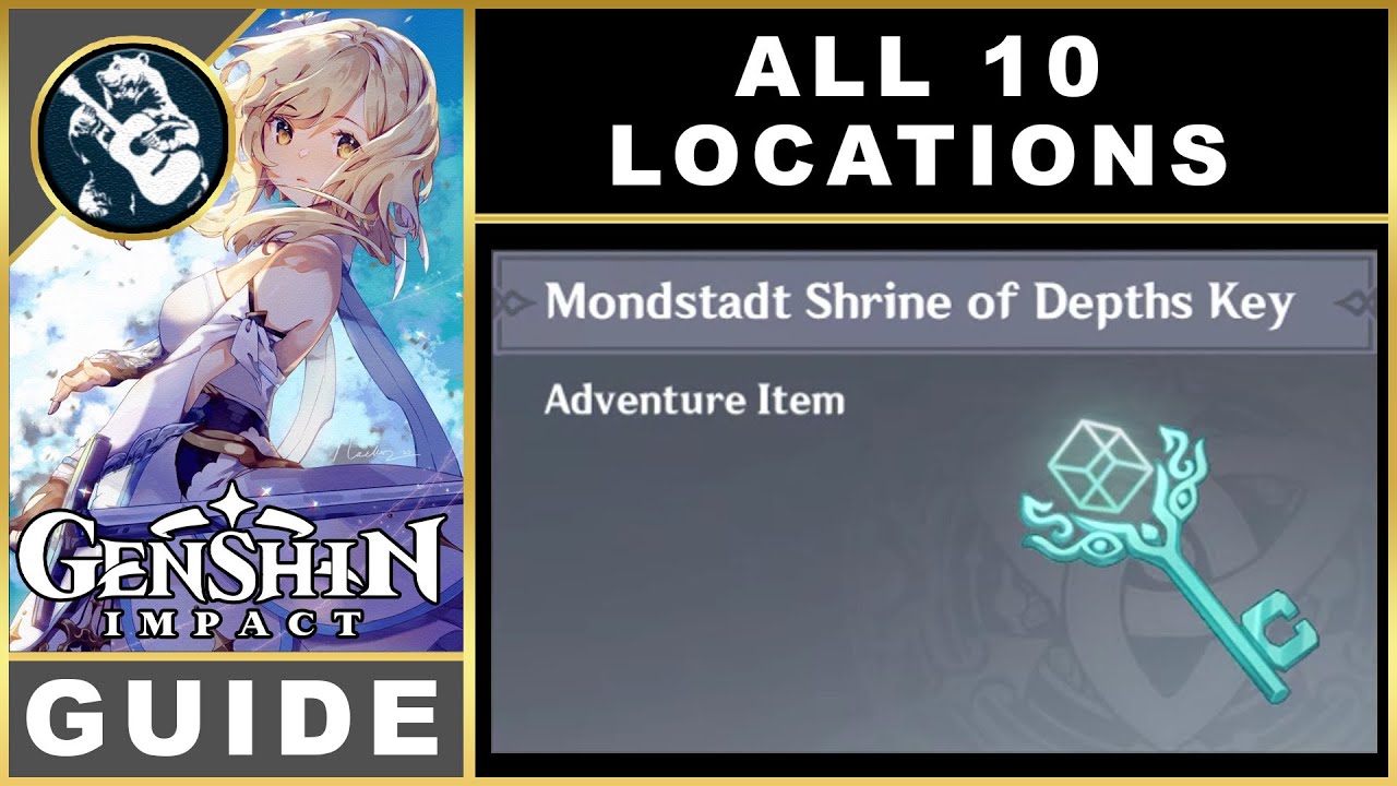 Genshin Impact All Mondstadt Shrine of Depths Key | 10 Locations