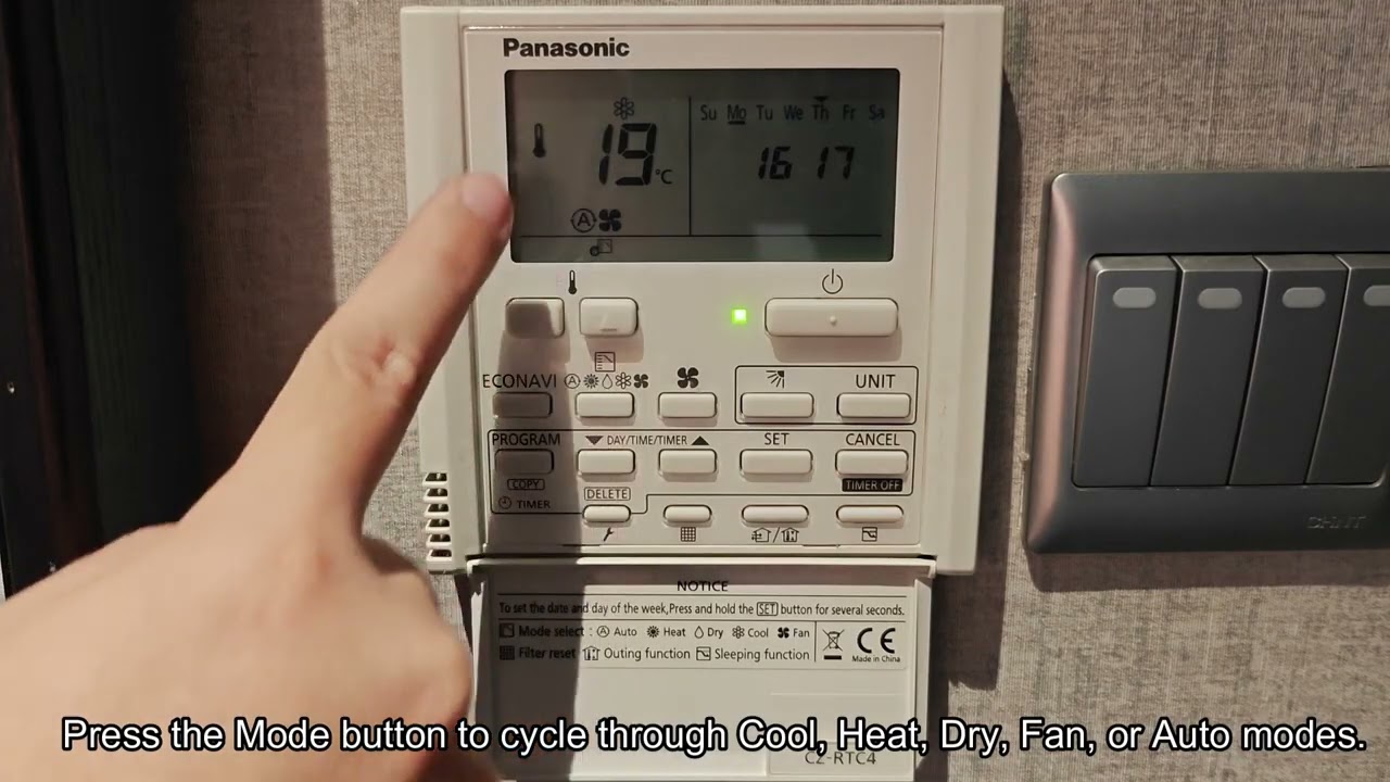 Panasonic CZ-RTC4 Air Conditioner Remote: How To Use