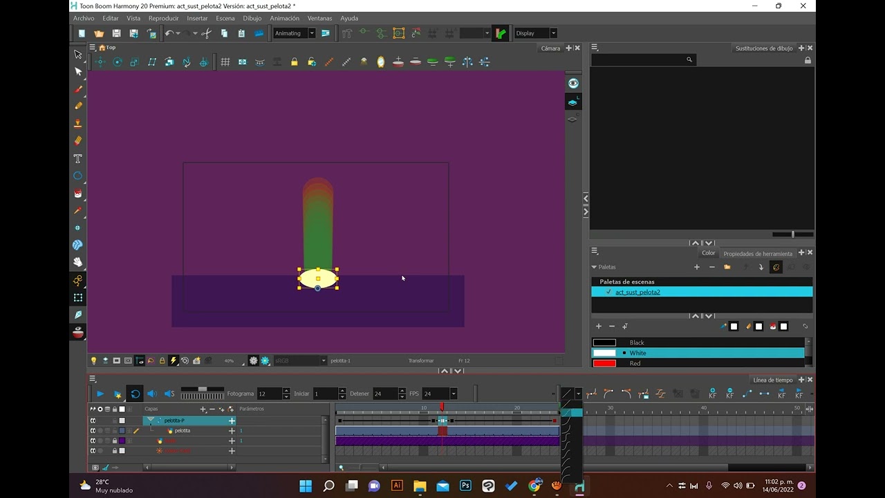 Toon Boom Harmony - Interpolación y sustitución de dibujo (ignoren el cursor)