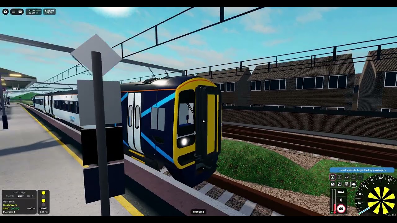 Roblox SCR v2.3.2 R042 Llyn-By-The-Sea➡️Leighton West (Class 158/9)