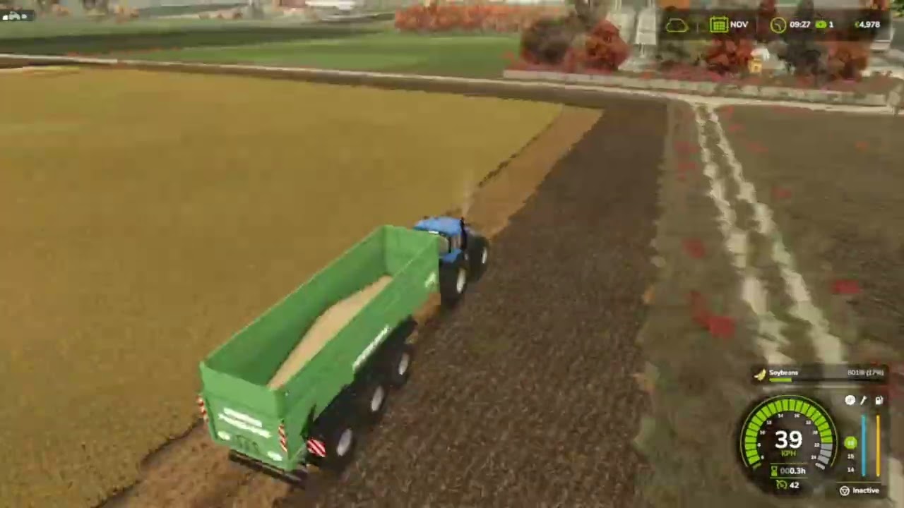 FS25 Timelapse Szpokowo #3 Harvesting soybeans and cultivating